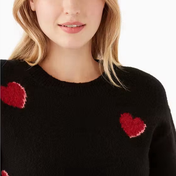 Kate Spade Heart Pop Wool Sweater, Size M - Picture 3 of 10